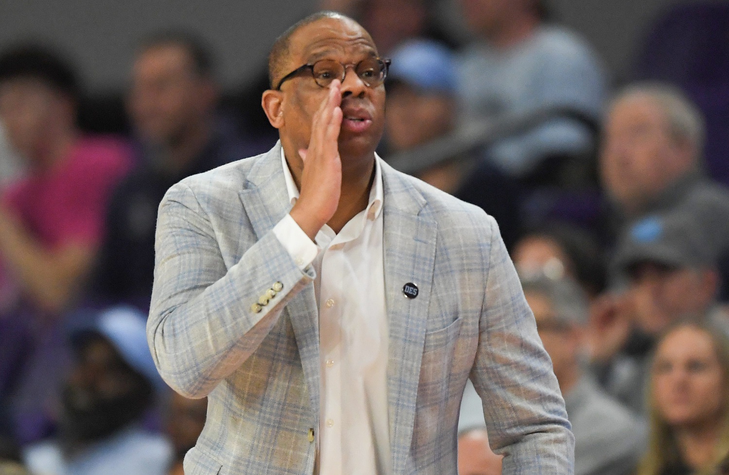 University of North Carolina Head Coach Hubert Davis during the second half.