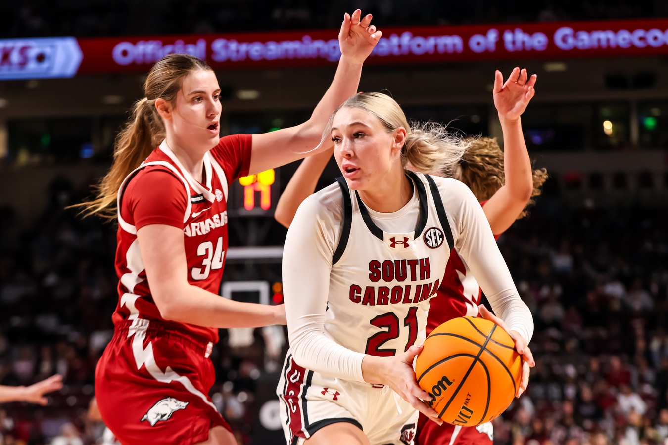 South Carolina may have found another star in forward Chloe Kitts, who just did something no Gamecock has done since Aliyah Boston in 2021.
