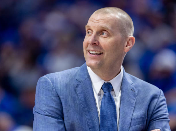 LEXINGTON, KENTUCKY - FEBRUARY 8: Head coach Mark Pope of the Kentucky Wildcats coaches during the game against the South Carolina Gamecocks at Rupp Arena on February 8, 2025 in Lexington, Kentucky. (Photo by Michael Hickey/Getty Images)