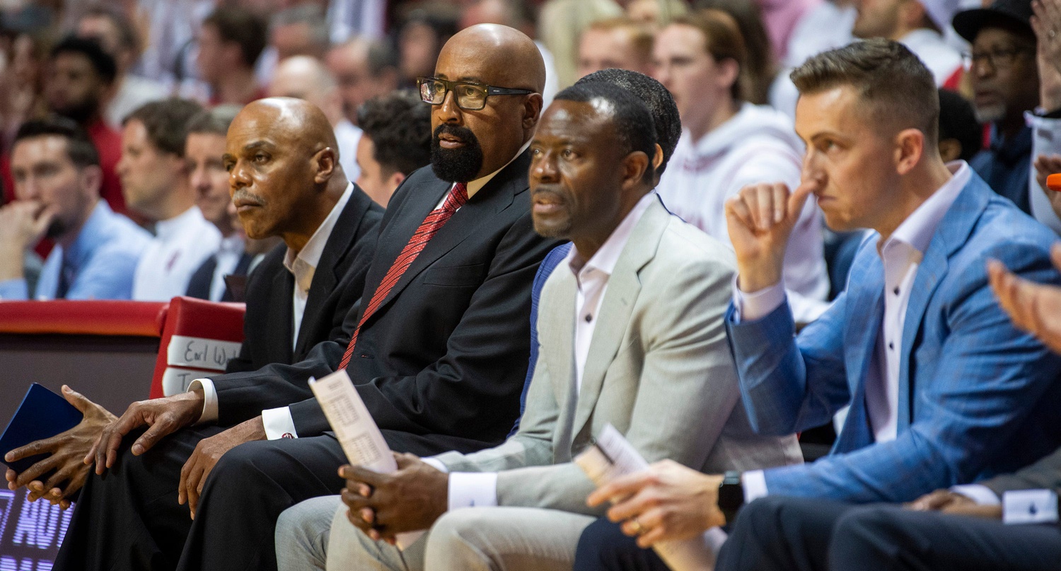 Indiana Head Coach Mike Woodson during the Indiana versus Ohio State men's basketball game at Simon Skjodt Assembly Hall on Saturday, March 8, 2025.