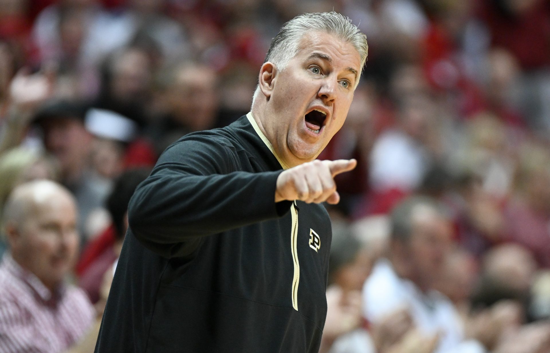 Purdue Boilermakers head coach Matt Painter reacts to a play during the first half against the Indiana Hoosiers at Simon Skjodt Assembly Hall.