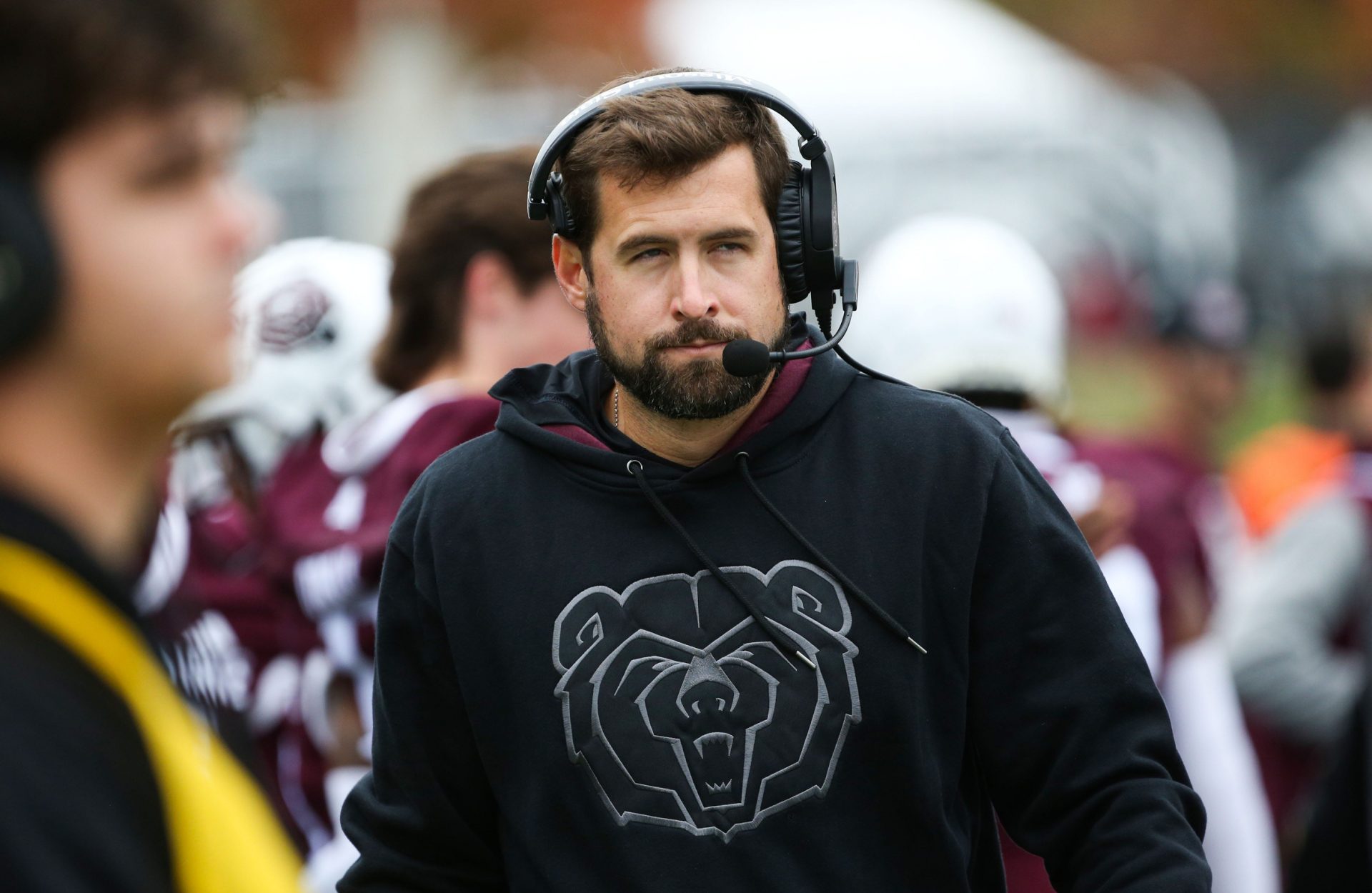 Missouri State Bears head coach Ryan Beard during a game against the Southern Illinois Salukis at Plaster Stadium on Saturday, Nov. 2, 2024.