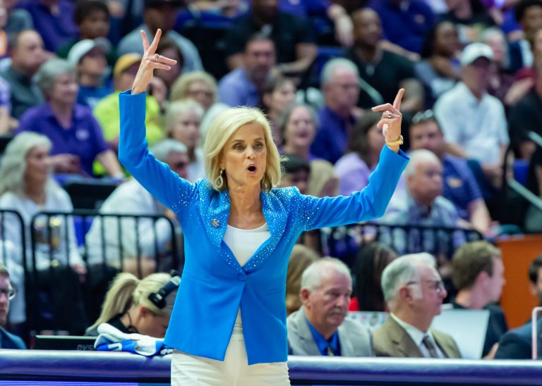 Tigers Head Coach Kim Mulkey, LSU Tigers take on Florida State in the second round of the NCAA Womens Basketball Tournament in Baton Rouge, LA. Monday, March 24, 2025.