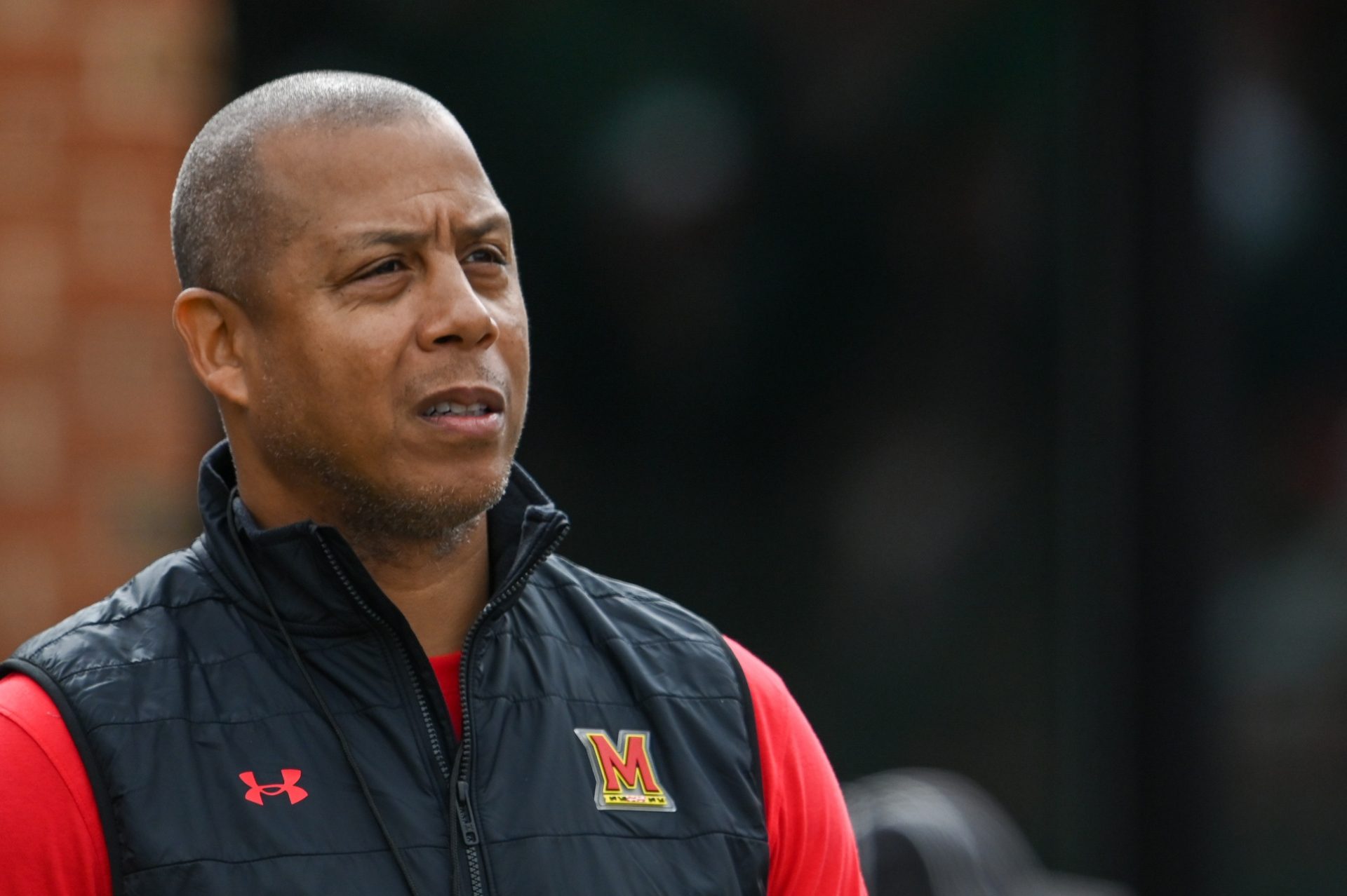 Maryland Terrapins athletic director Damon Evans before the game against the Purdue Boilermakers at SECU Stadium.