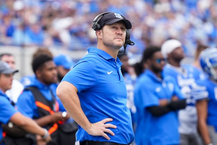 Memphis' head coach Ryan Silverfield looks up at the scoreboard during the game between Charlotte and the University of Memphis at Simmons Bank Liberty Stadium on Saturday, October 26, 2024.