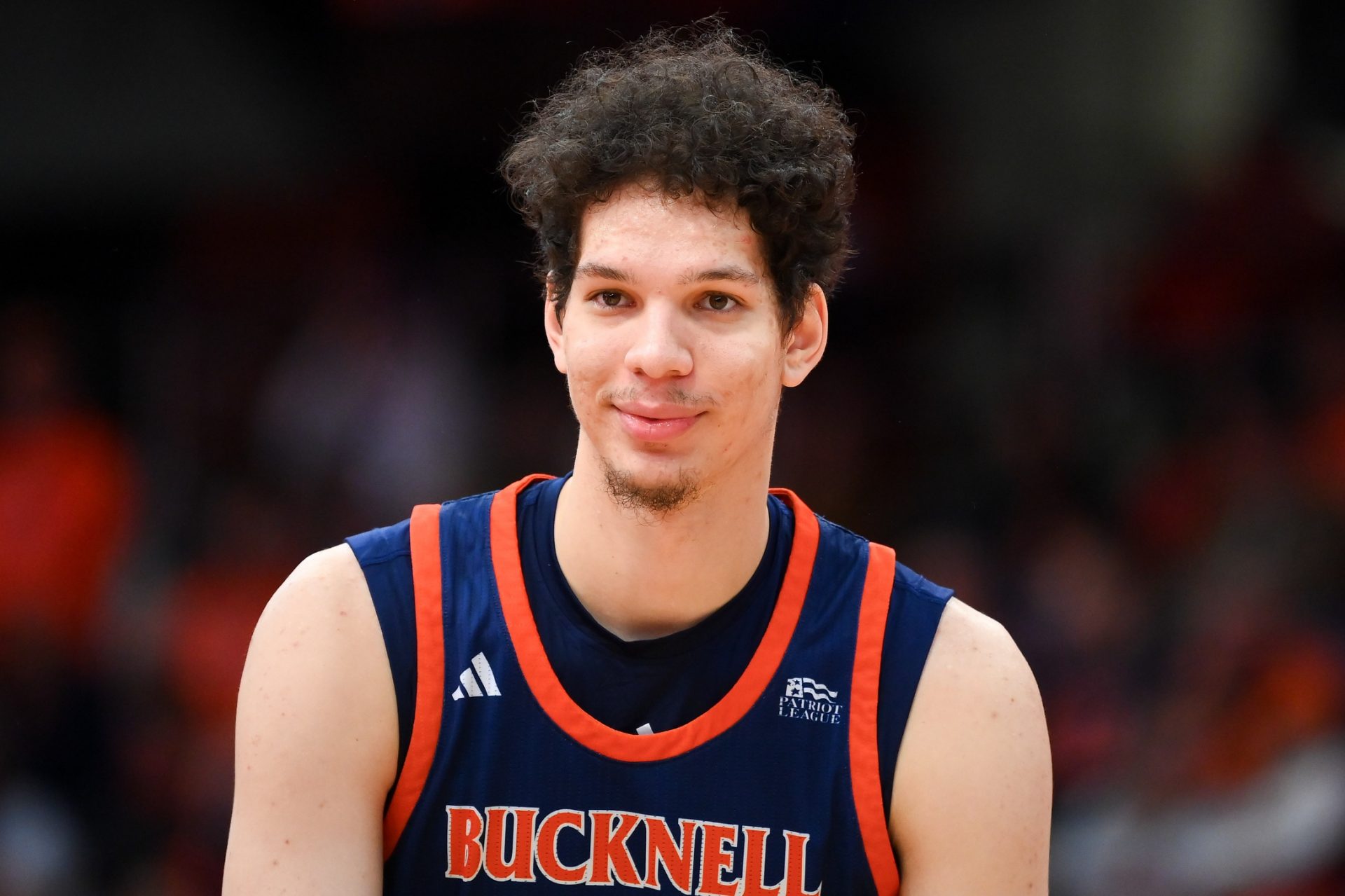 Bucknell Bison center Noah Williamson (3) looks on prior to the game against the Bucknell Bison at the JMA Wireless Dome.