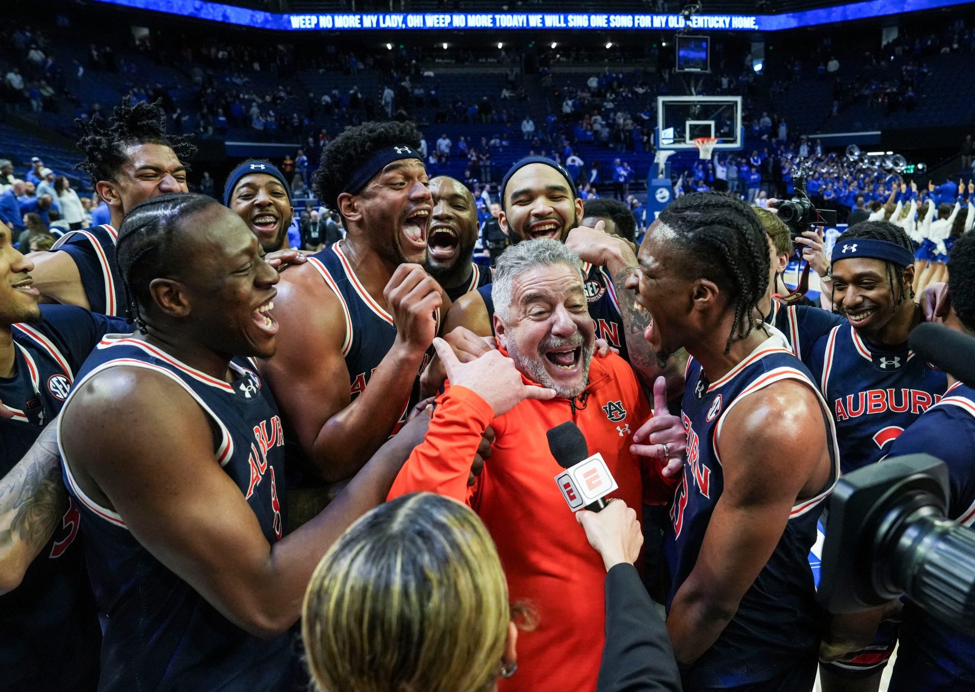 The Auburn Tigers, led by head coach Bruce Pearl, just secured another regular season SEC championship after defeating the Kentucky Wildcats Saturday. What are fans saying about the coach and the Tigers?