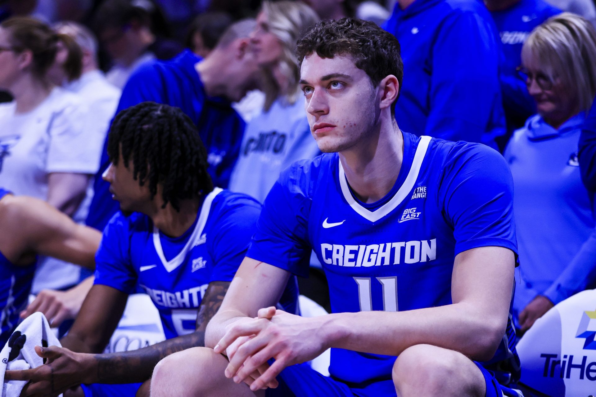 Creighton Bluejays center Ryan Kalkbrenner (11) before the game against the Xavier Musketeers at Cintas Center.