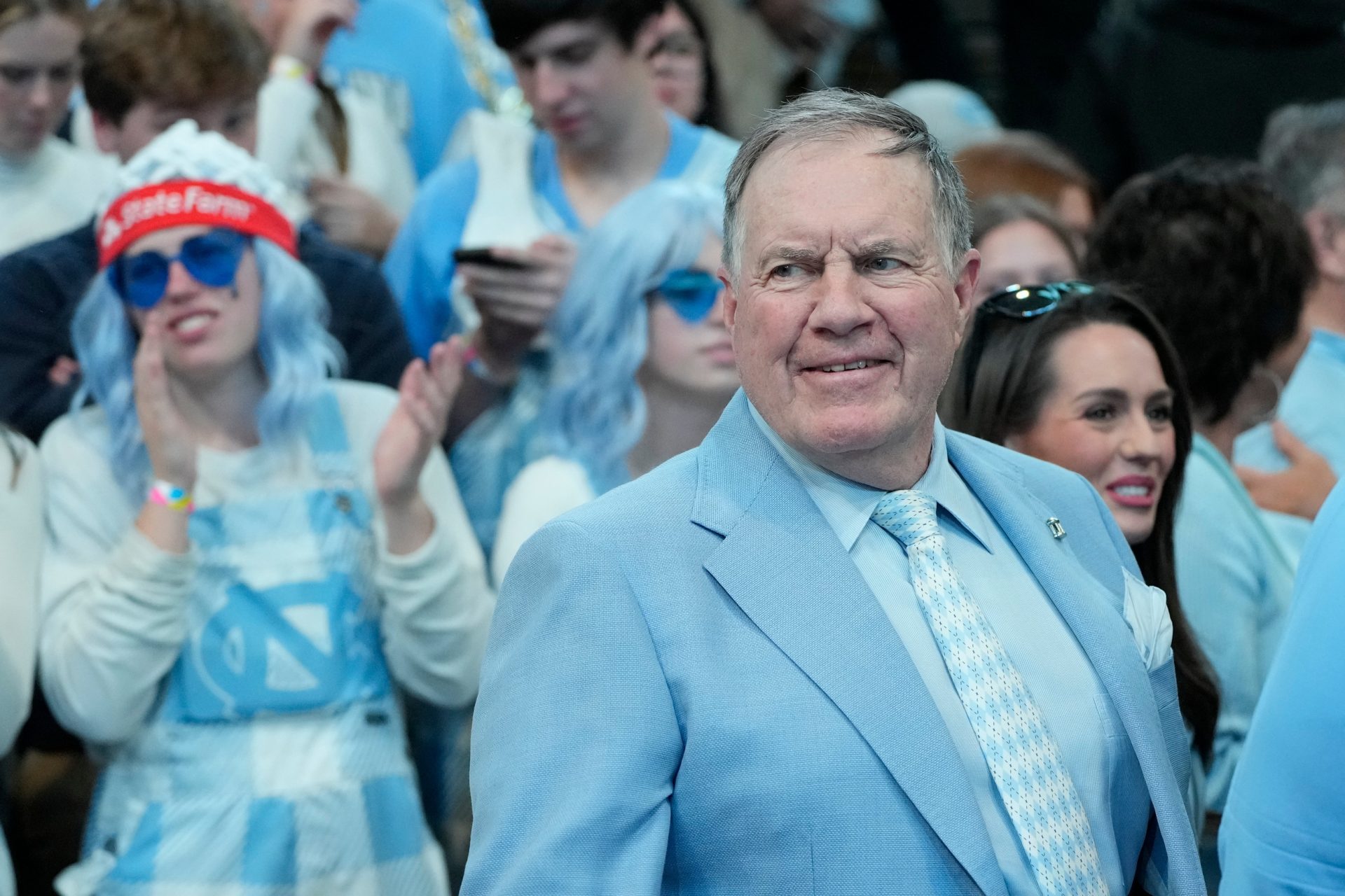 North Carolina Tar Heels football coach Bill Belichick before the game at Dean E. Smith Center.