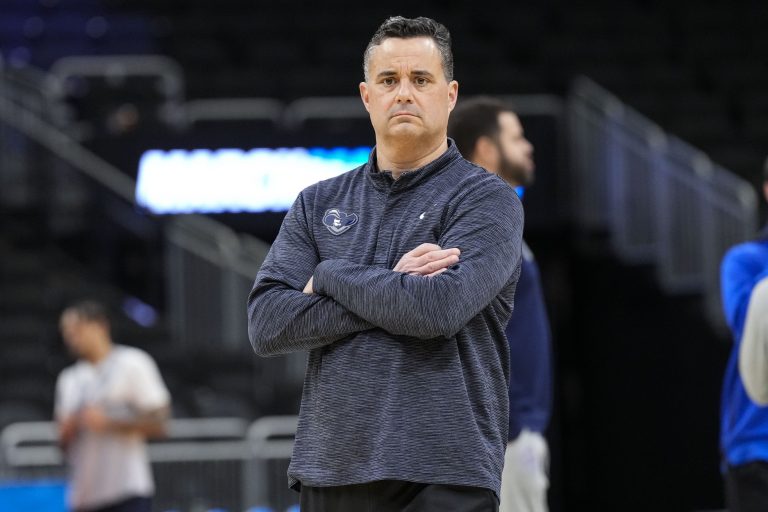 Xavier Musketeers head coach Sean Miller during NCAA Tournament First Round Practice at Fiserv Forum.