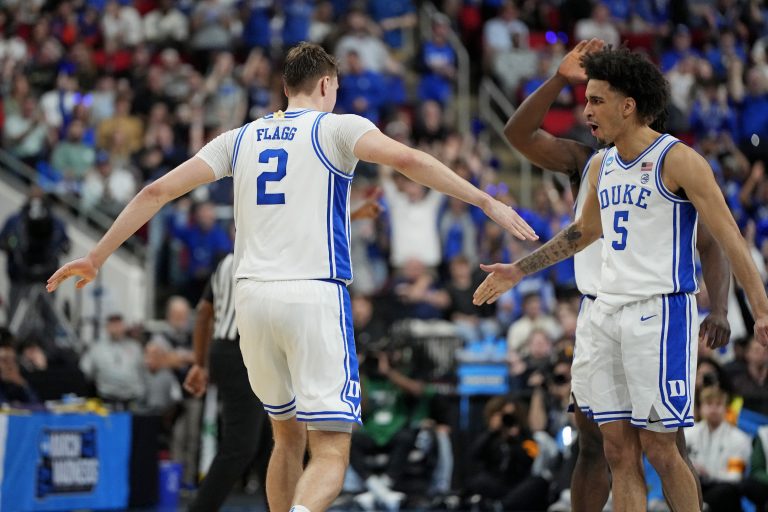 The race for the Naismith is on as Cooper Flagg and Johni Broome have split the postseason Player of the Year awards ahead of the biggest award of the year.