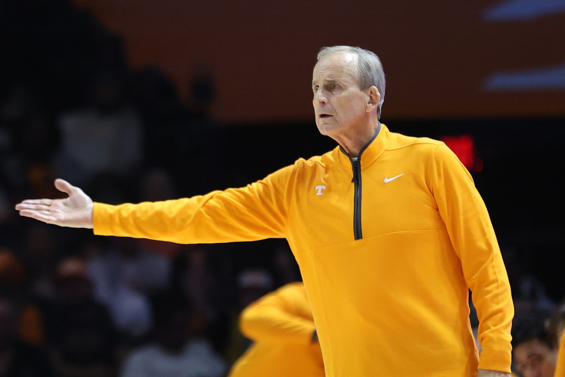 Tennessee Volunteers head coach Rick Barnes during the first half against the South Carolina Gamecocks at Thompson-Boling Arena at Food City Center.