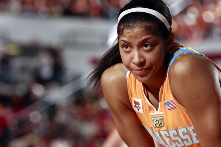 Tennessee Volunteers center (3) Candace Parker during a break in the action against the Georgia Bulldogs in the second half at Stegeman Coliseum. The Volunteers defeated the Bulldogs 72 to 63.