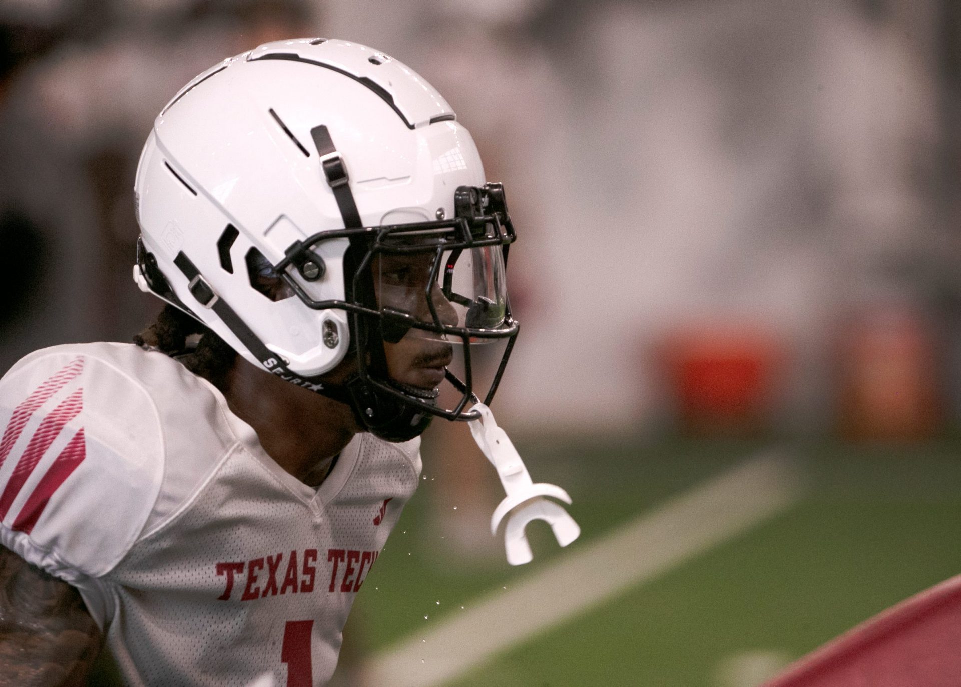 Texas Tech wide receiver Micah Hudson does a drill during football practice, Wednesday, Aug. 14, 2024, at the Sports Performance Center.