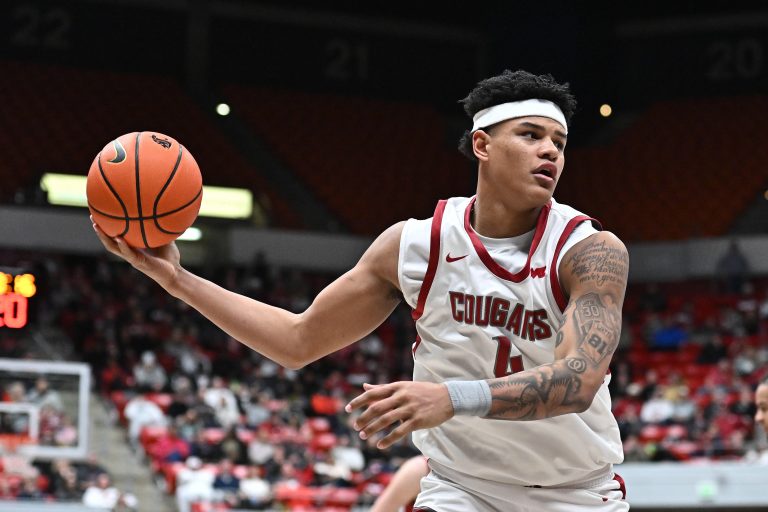 Washington State Cougars forward LeJuan Watts (4) rebounds the ball against the St. Mary's Gaels in the second half at Friel Court at Beasley Coliseum.