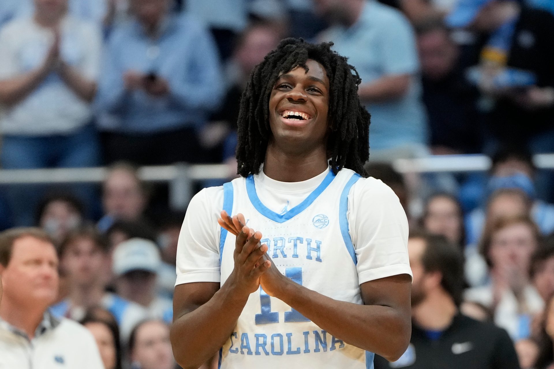 North Carolina Tar Heels guard Ian Jackson (11) before the game at Dean E. Smith Center.
