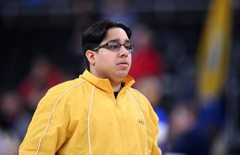McNeese State Cowboys manager Amir Khan before a second round men’s NCAA Tournament game against the Purdue Boilermakers at Amica Mutual Pavilion.