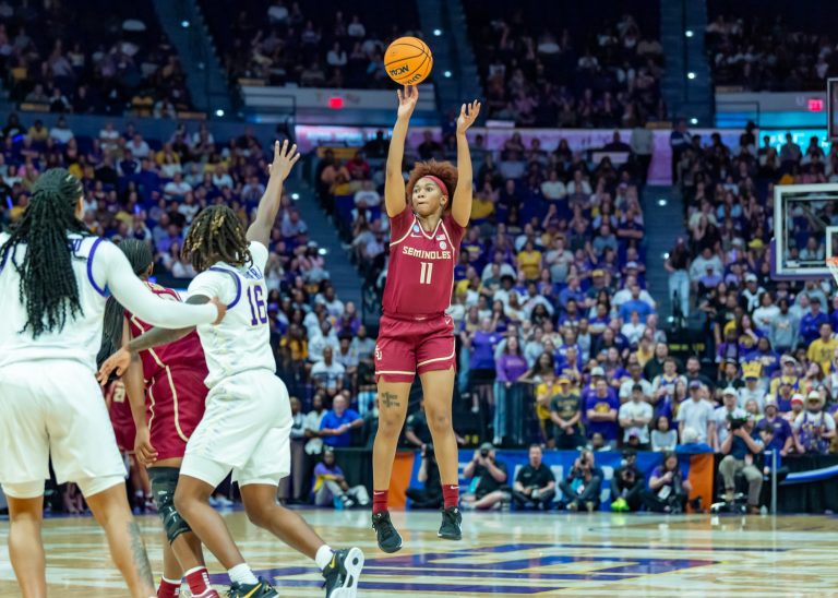 Sydney Bowles 11, LSU Tigers take on Florida State in the second round of the NCAA Womens Basketball Tournament in Baton Rouge, LA. Monday, March 24, 2025.