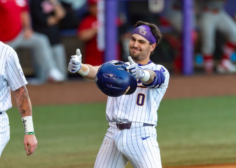Cade Arrambide 0 Homerun, LSU Tigers take on Louisianas Ragin Cajuns at Alex Box Stadium in Baton Rouge, LA. Tuesday, March 25, 2025.
