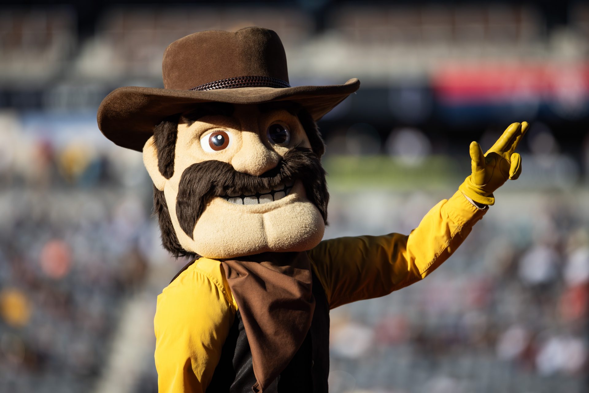 Wyoming Cowboys mascot Pistol Pete during the Arizona Bowl at Arizona Stadium.