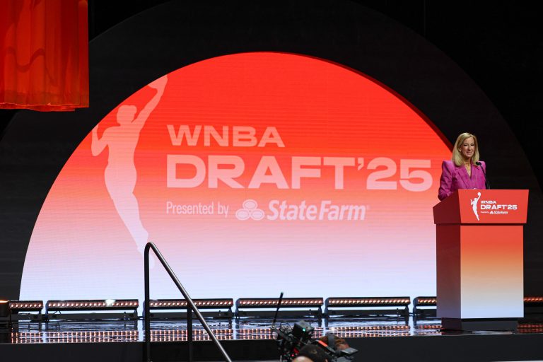 WNBA commissioner Cathy Engelbert during the 2025 WNBA Draft at The Shed at Hudson Yards.