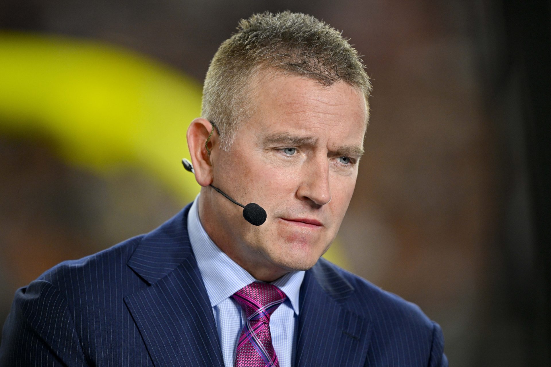 ESPN College Gameday analyst Kirk Herbstreit before the game between the Texas Longhorns and the Ohio State Buckeyes at AT&T Stadium.