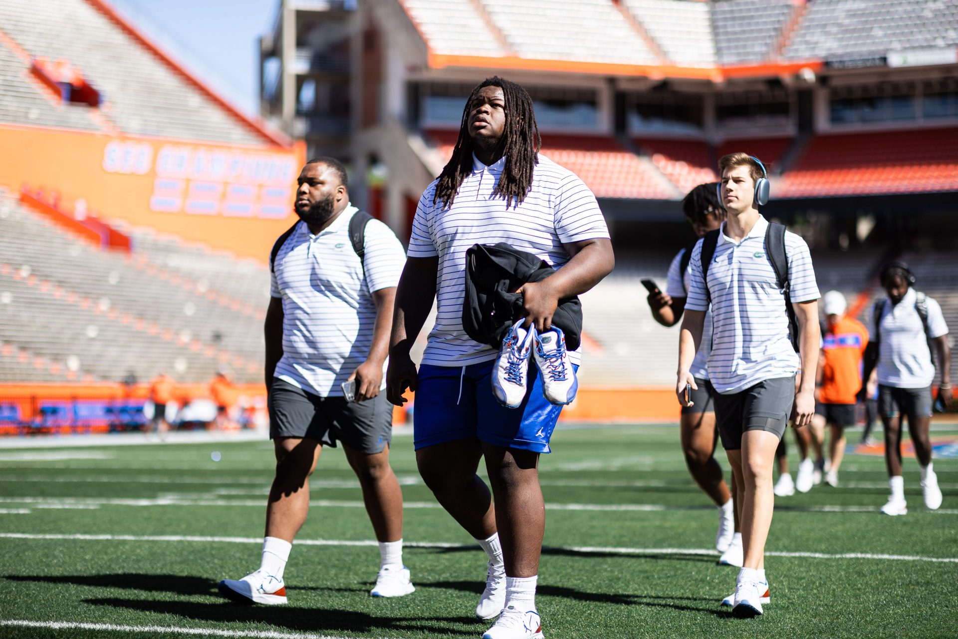 Desmond Watson has already trimmed down, or so he says, tipping the scales at a lean 437 pounds, down 27 from his drafted weight.