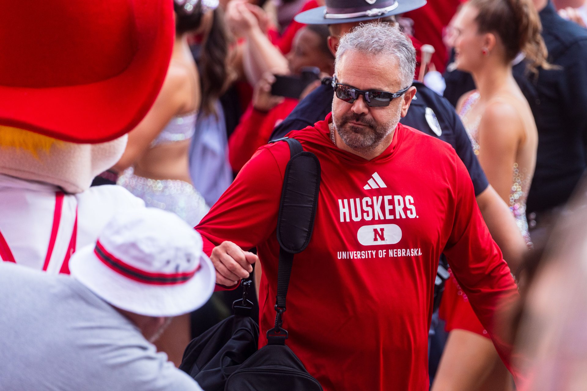 Nebraska Cornhuskers head coach Matt Rhule before the game against the Colorado Buffaloes at Memorial Stadium.