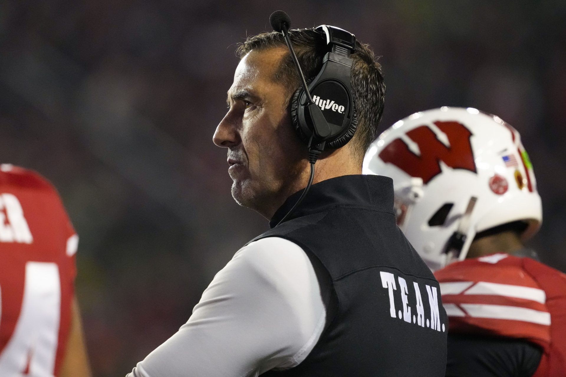 Wisconsin Badgers head coach Luke Fickell during the game against the Oregon Ducks at Camp Randall Stadium.