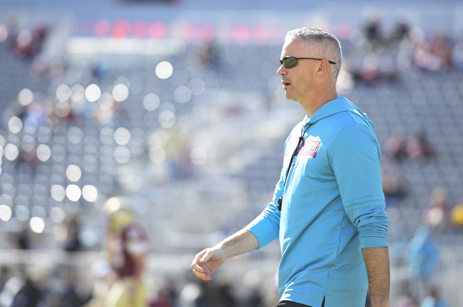 Florida State Seminoles head coach Mike Norvell before the game against the Charleston Southern Buccaneers at Doak S. Campbell Stadium.