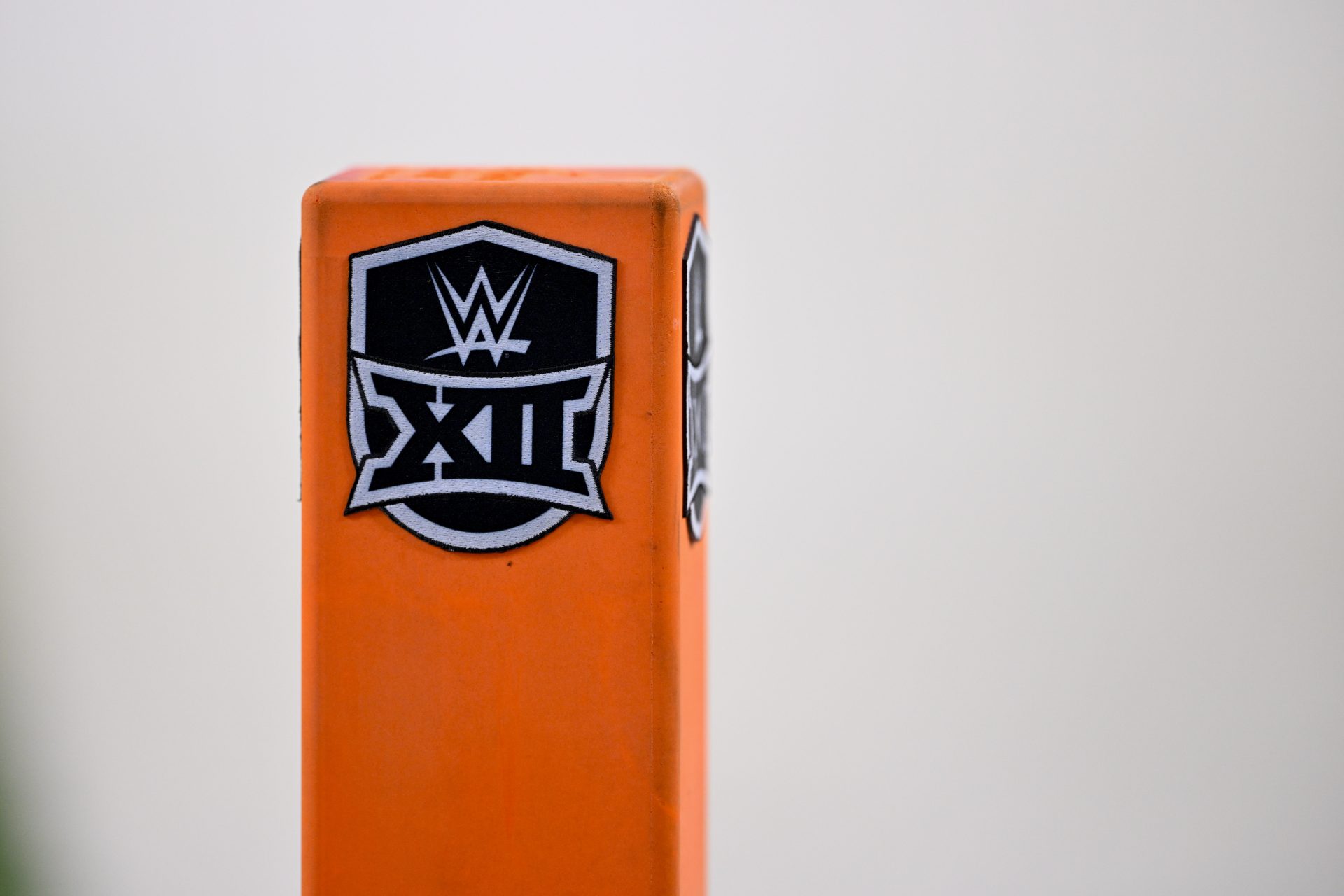 A view of the WWE and Big 12 logo during the game between the Iowa State Cyclones and the Arizona State Sun Devils at AT&T Stadium.