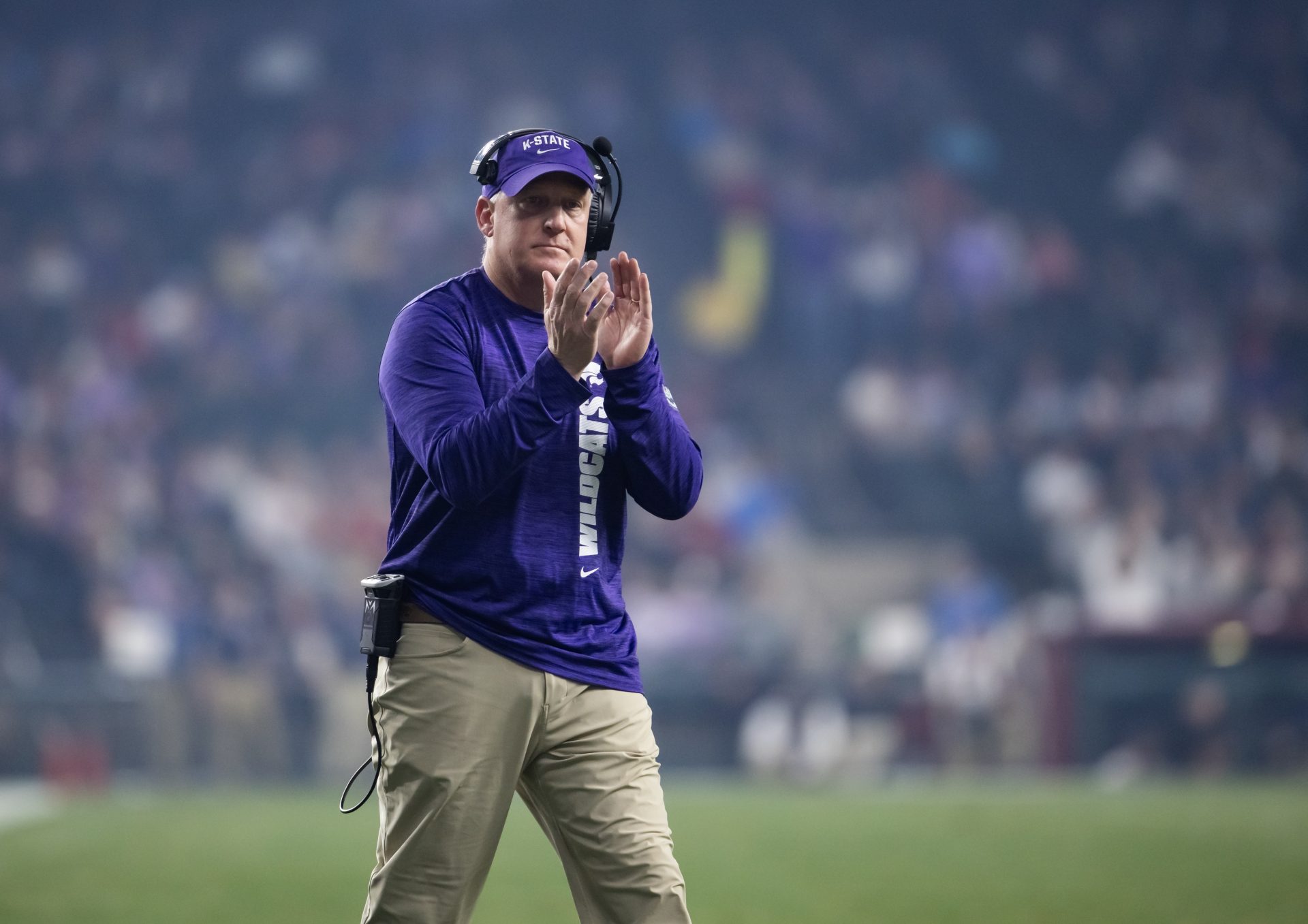 Kansas State Wildcats head coach Chris Klieman against the Rutgers Scarlet Knights during the Rate Bowl at Chase Field.