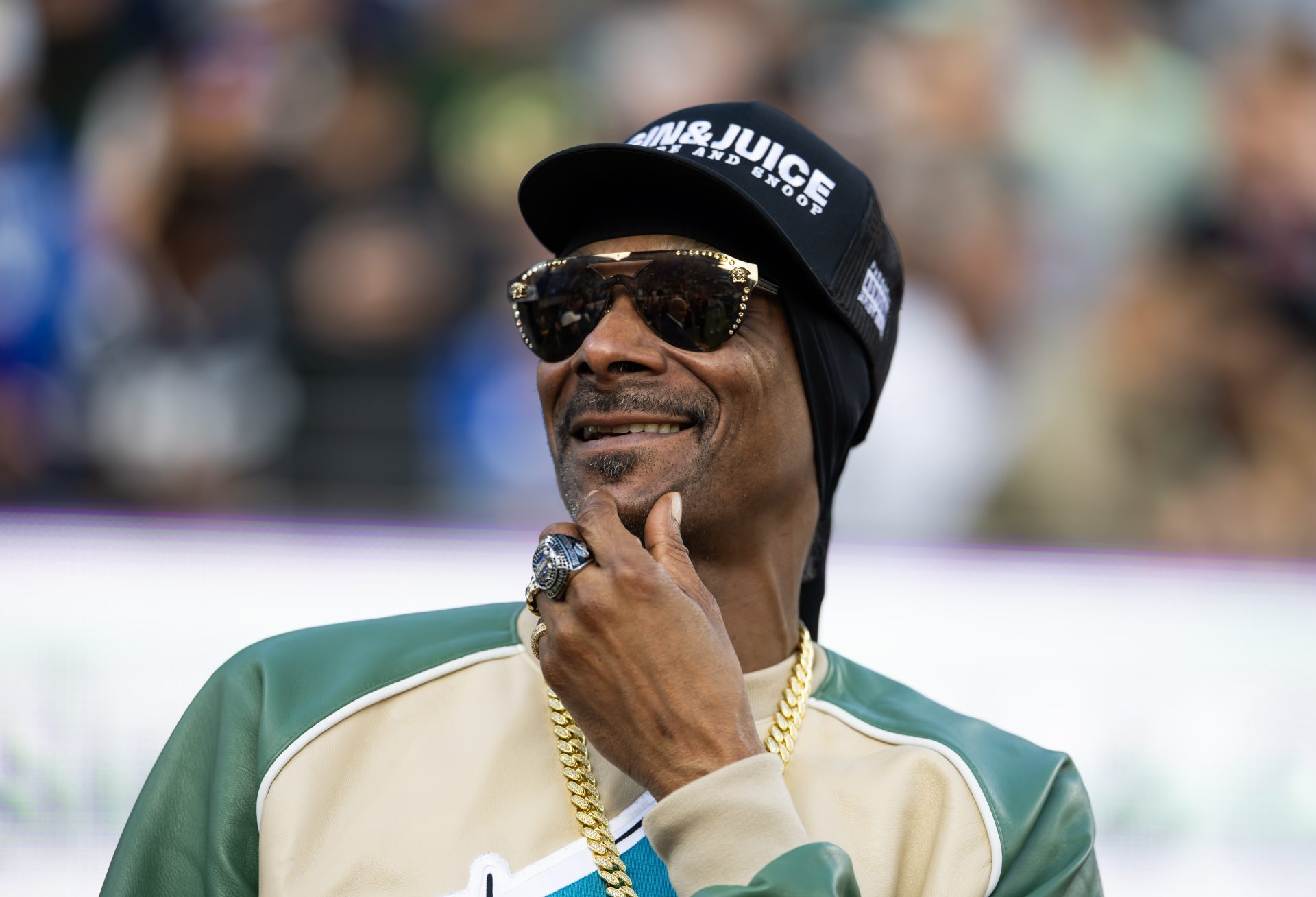 Rapper Snoop Dogg during the Colorado State Rams game against the Miami (OH) RedHawks in the Snoop Dogg Arizona Bowl at Arizona Stadium.