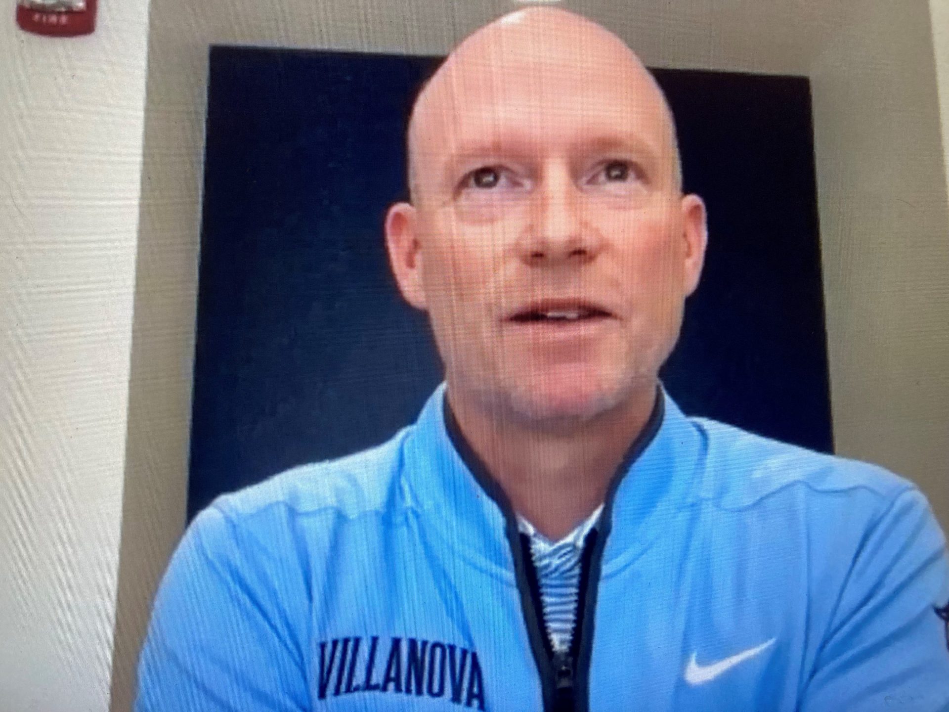 Kevin Willard speaks with reporters as Villanova's new head coach