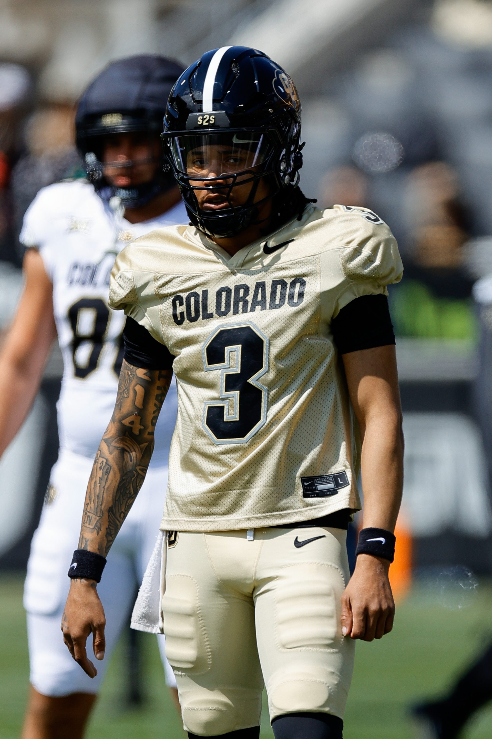 Colorado Buffaloes quarterback Kaidon Salter (3) during the spring game at Folsom Field.
