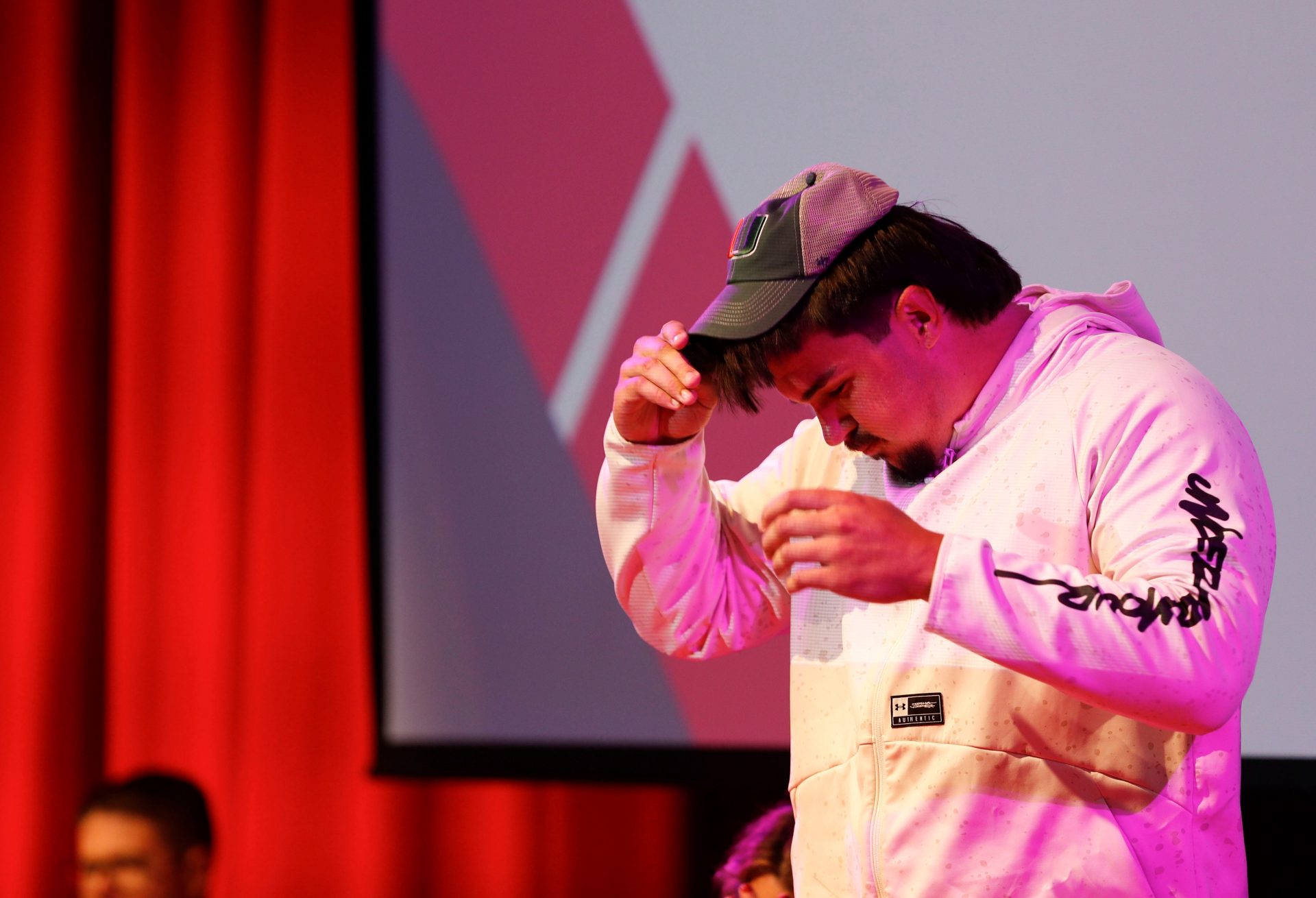 Nixa High School offensive tackle Jackson Cantwell, the No. 1 ranked high school football recruit for the class of 2026, announced he will play football at Miami during a ceremony on Tuesday, May 13, 2025.