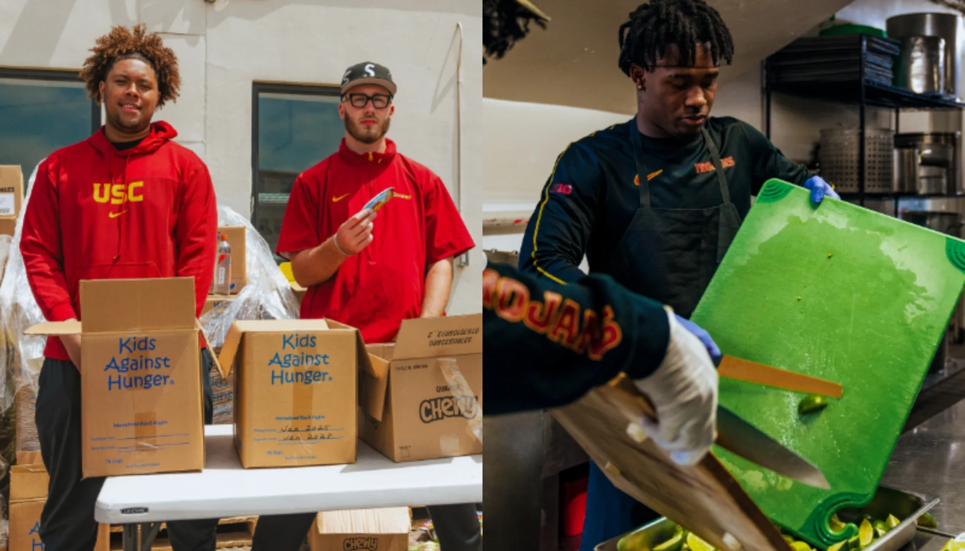 Volunteers from USC Trojans (IG/@
uscfb)