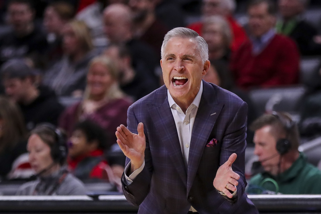 South Florida Bulls head coach Brian Gregory during the first half against the Cincinnati Bearcats at Fifth Third Arena.
