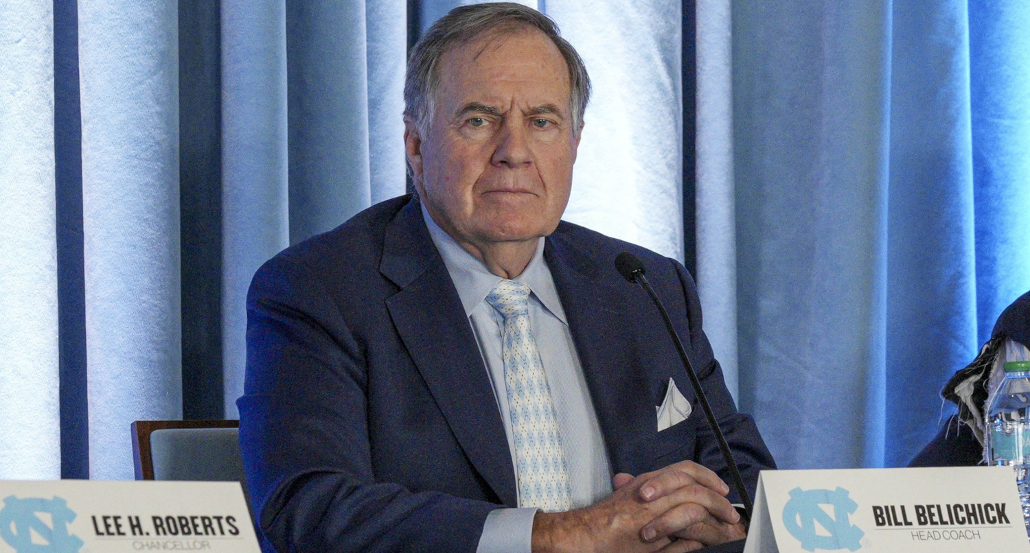 North Carolina Tar Heels new head coach Bill Belichick speaks to the media at Loudermilk Center for Excellence.
