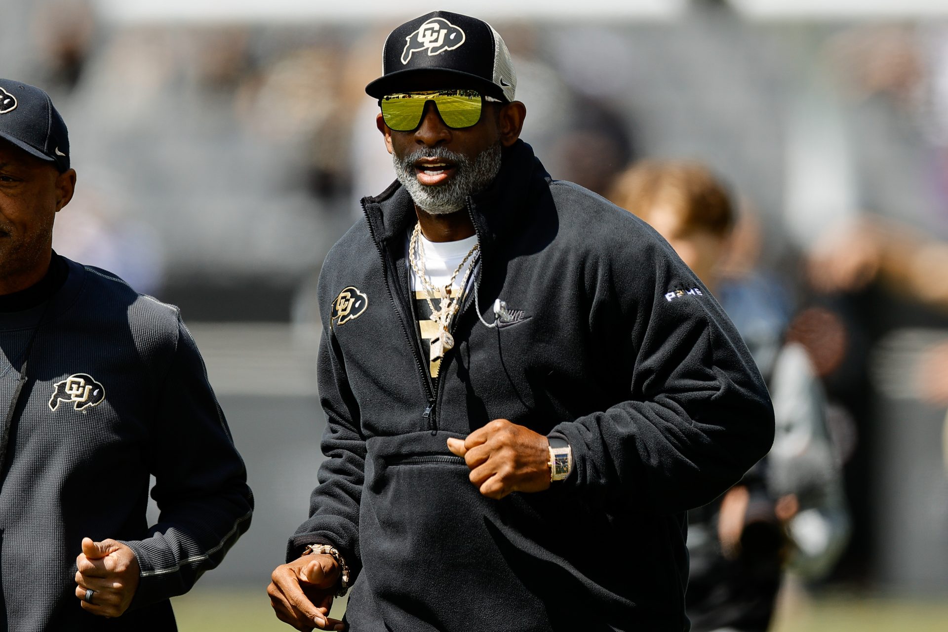 Colorado Buffaloes head coach Deion Sanders during the spring game at Folsom Field.
