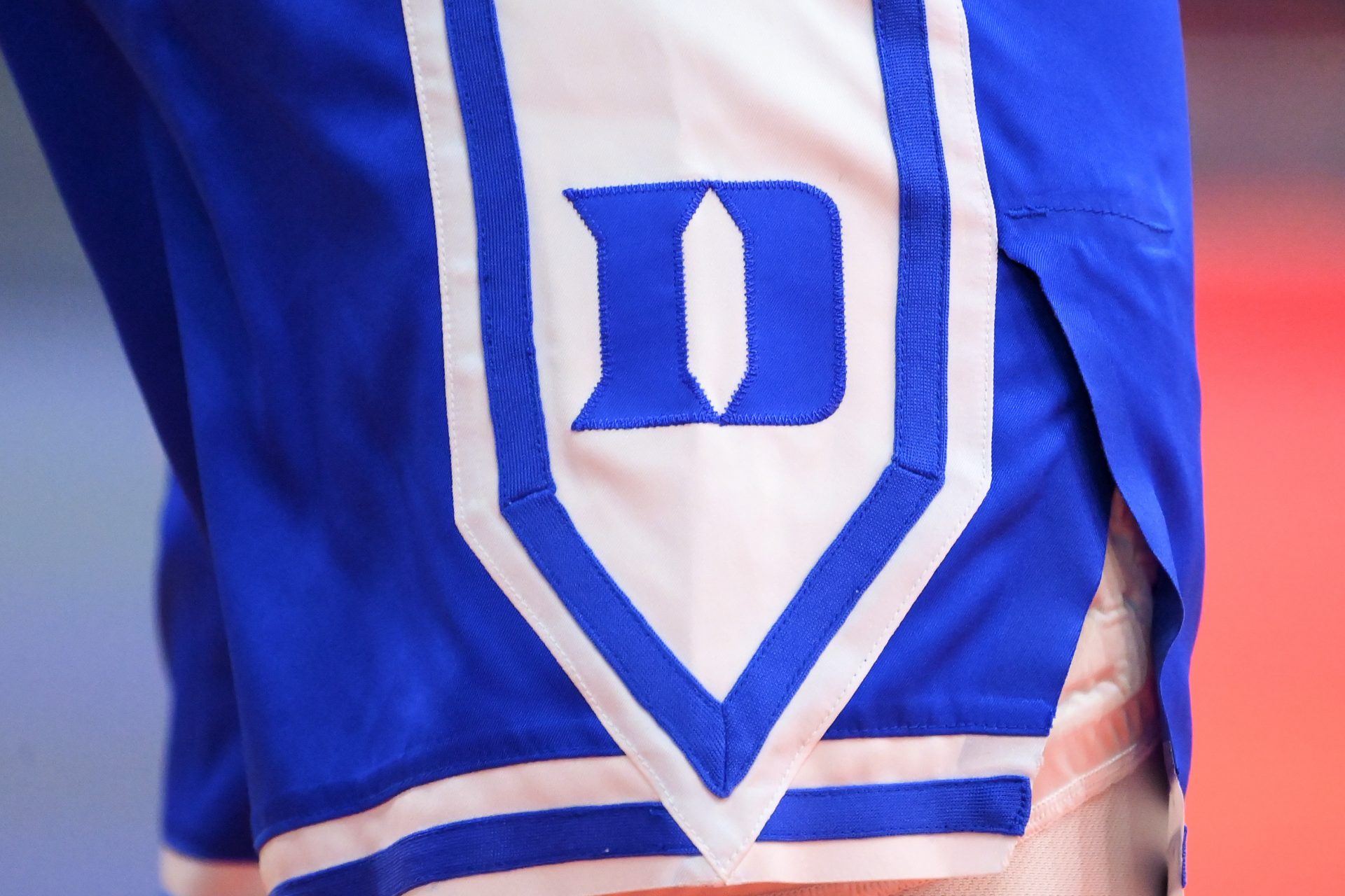 Detailed view of the Duke Blue Devils logo on a uniform prior to the game against the Syracuse Orange at the JMA Wireless Dome.