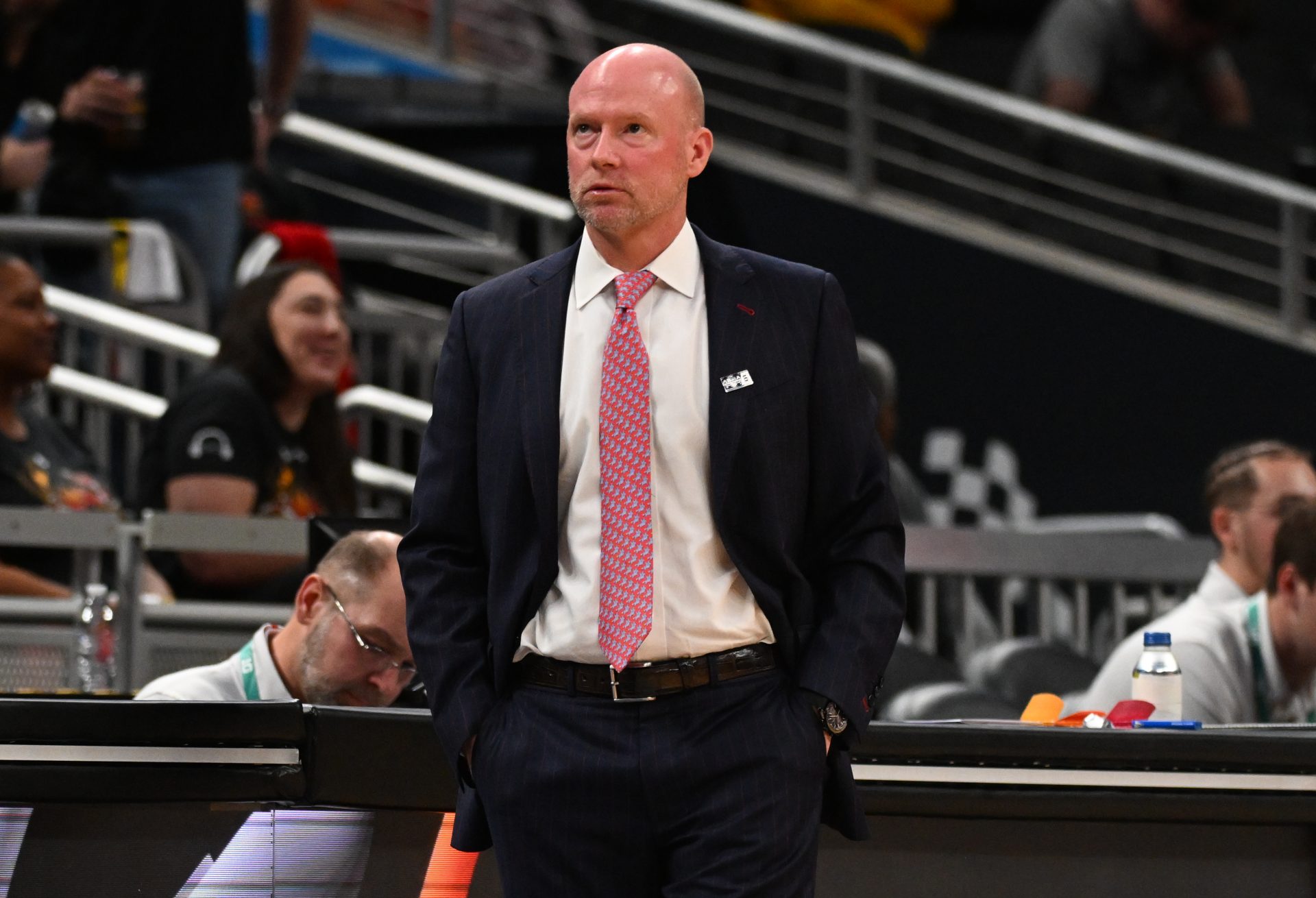 Maryland Terrapins head coach Kevin Willard during the second half against the Illinois Fighting Illini at Gainbridge Fieldhouse.
