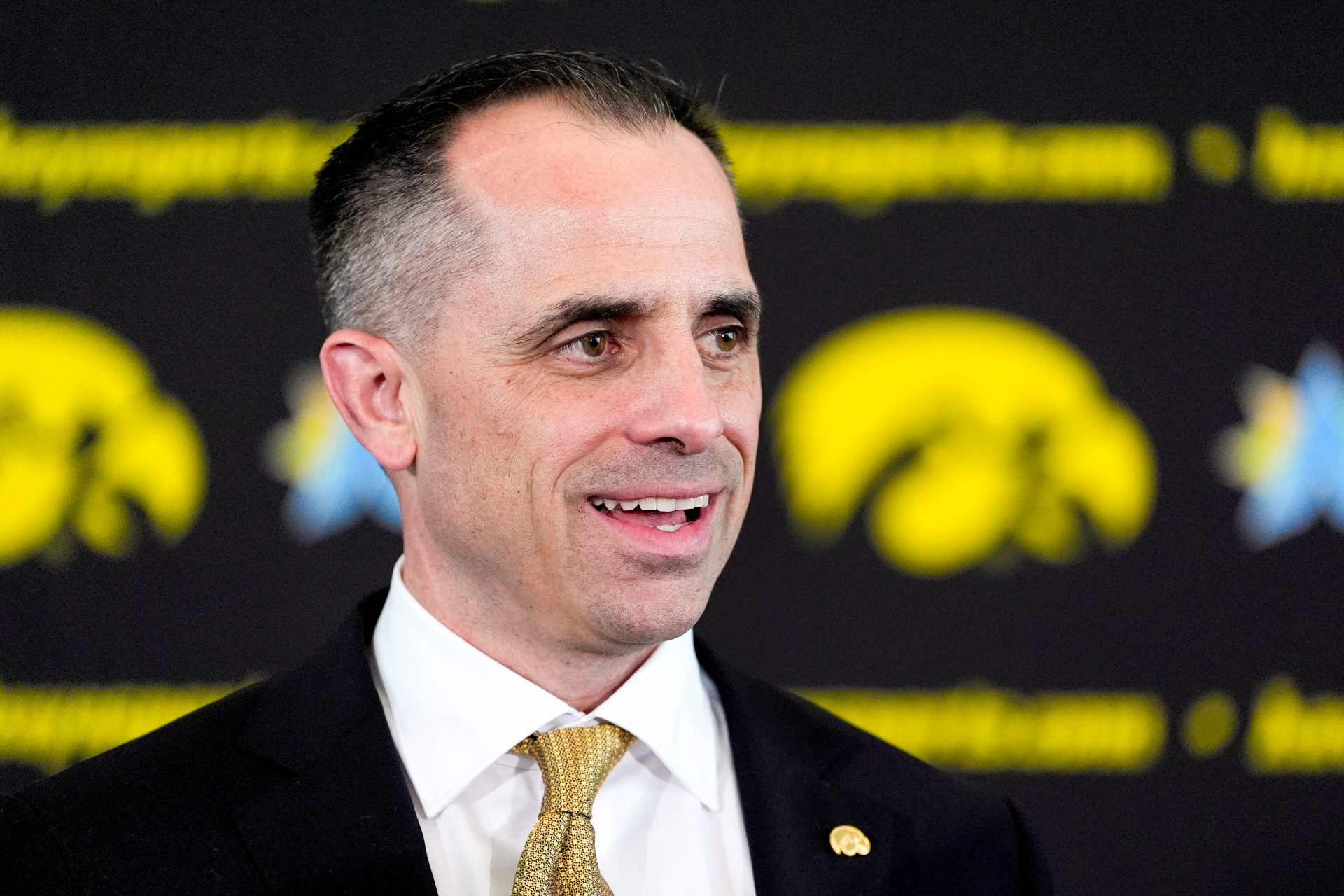 Iowa head men's basketball coach Ben McCollum is pictured at his introductory press conference