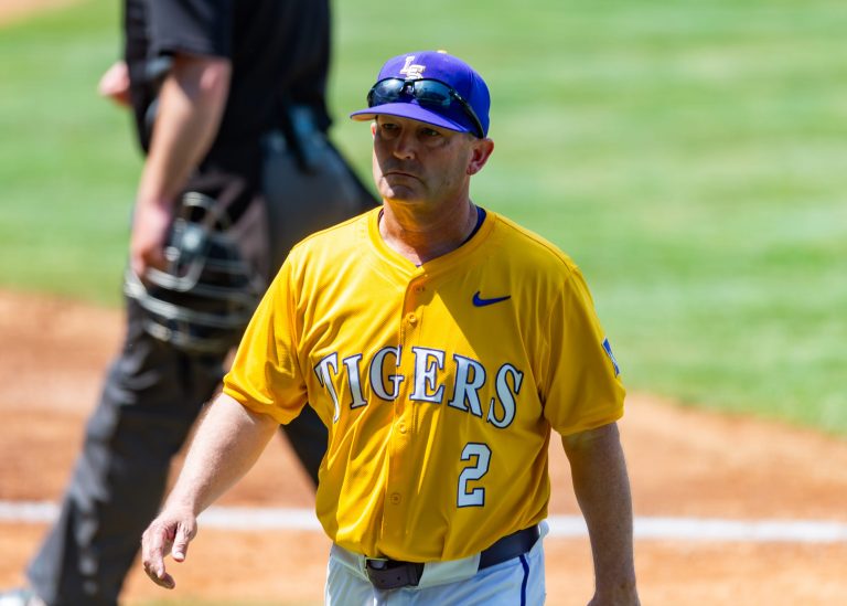 Head Coach Jay Johnson, LSU Tigers take on the Tennessee Vols. Sunday, April 27, 2025.