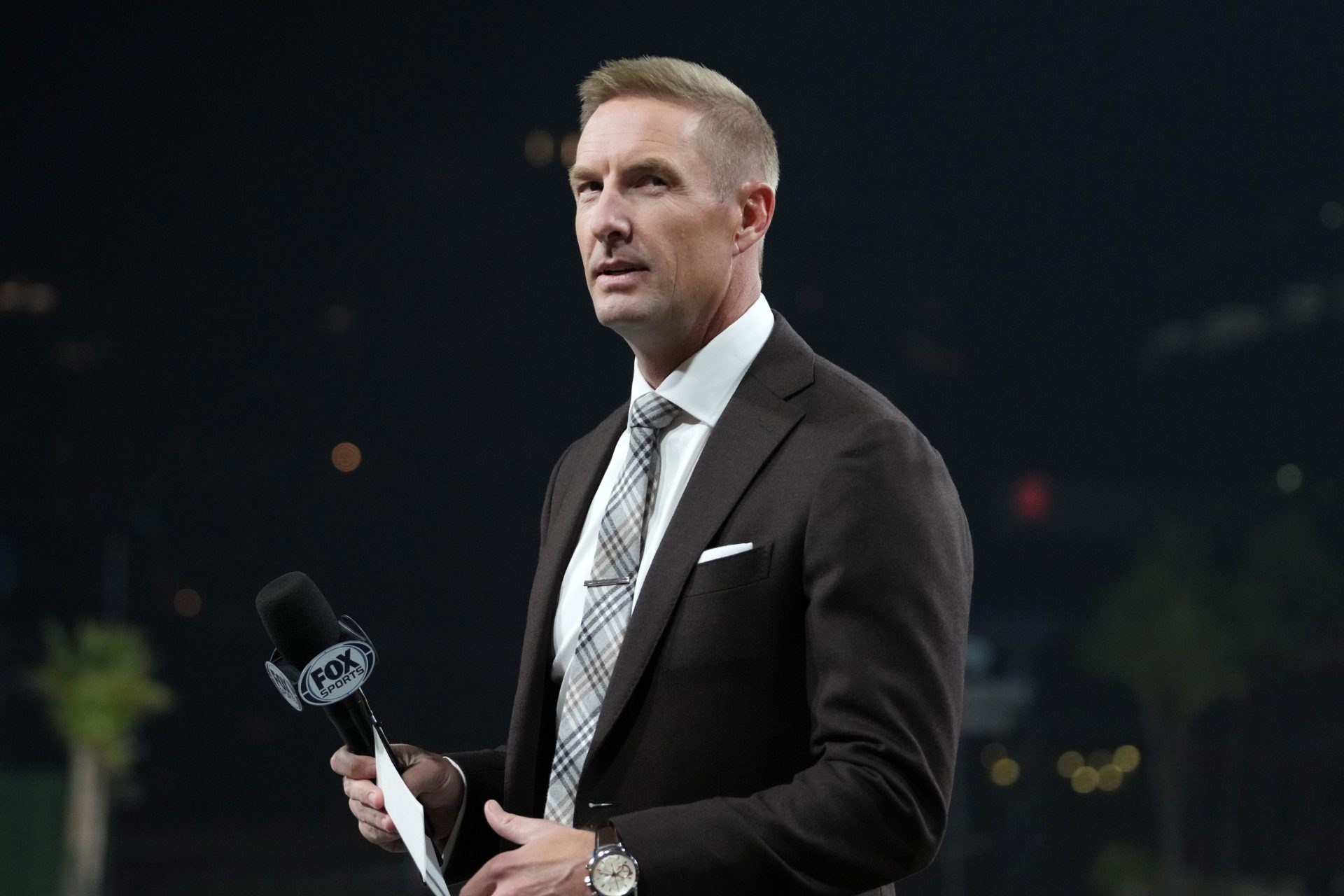 Fox Sports analyst Joel Klatt at the Holiday Bowl at Petco Park.