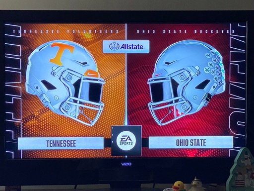 The No. 9 Tennessee Volunteers will travel to Columbus, Ohio, to play the No. 8 Ohio State Buckeyes in the first round of the College Football Playoff. Here's who EA Sports College Football 25 predicts will win based on 100 simulations of the matchup.