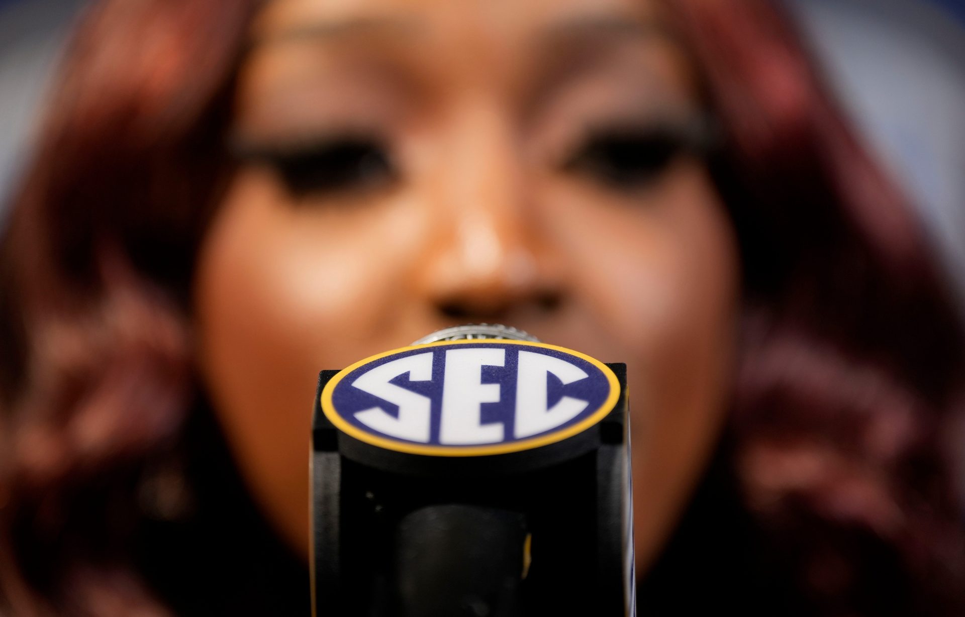 LSU player Flau'jae Johnson answers questions during SEC Media Day at the Grand Bohemian Hotel in Mountain Brook Tuesday, Oct. 16, 2024.