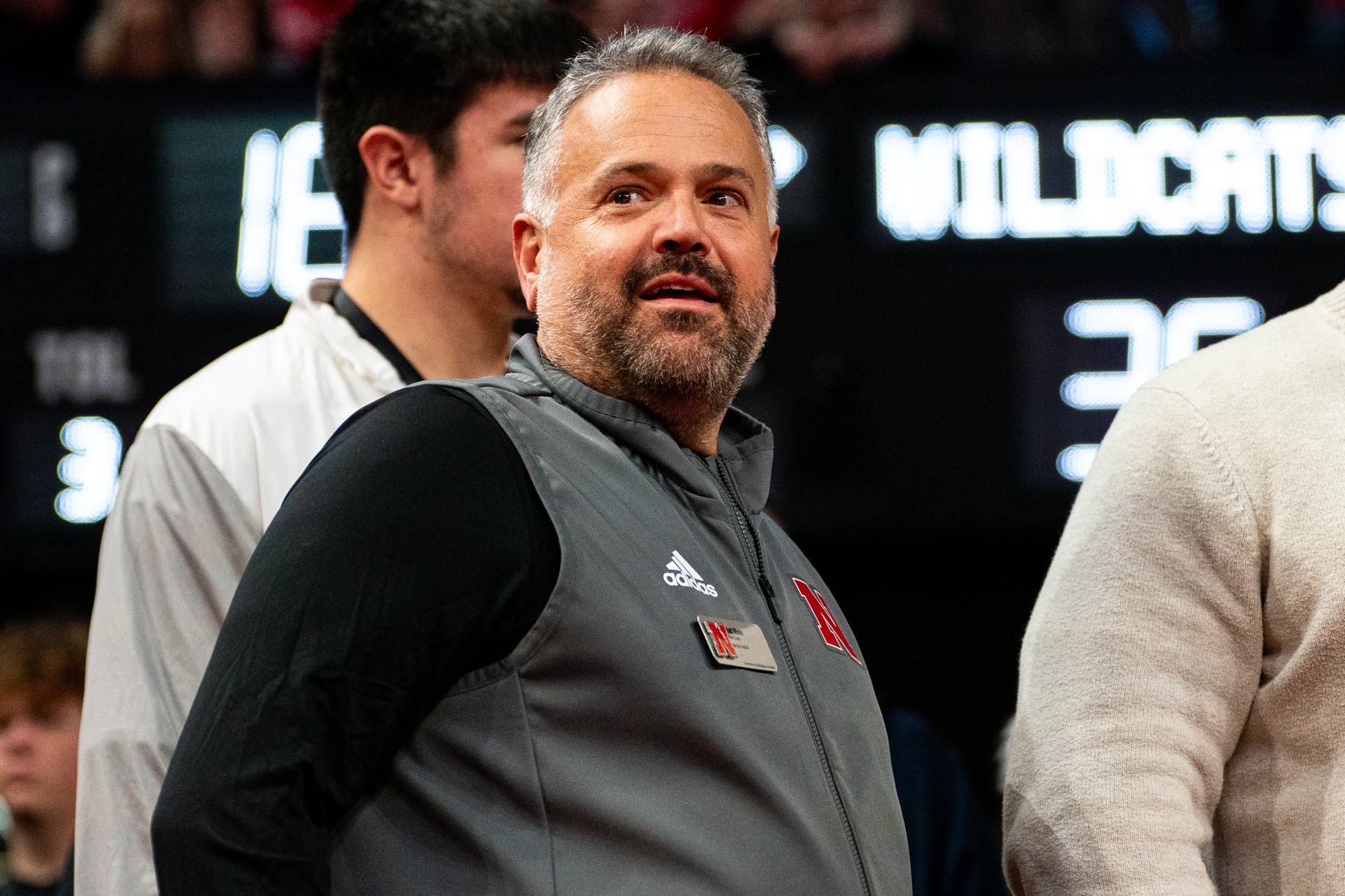 Nebraska Cornhuskers football head coach Matt Rhule during the second half against the Northwestern Wildcats at Pinnacle Bank Arena.
