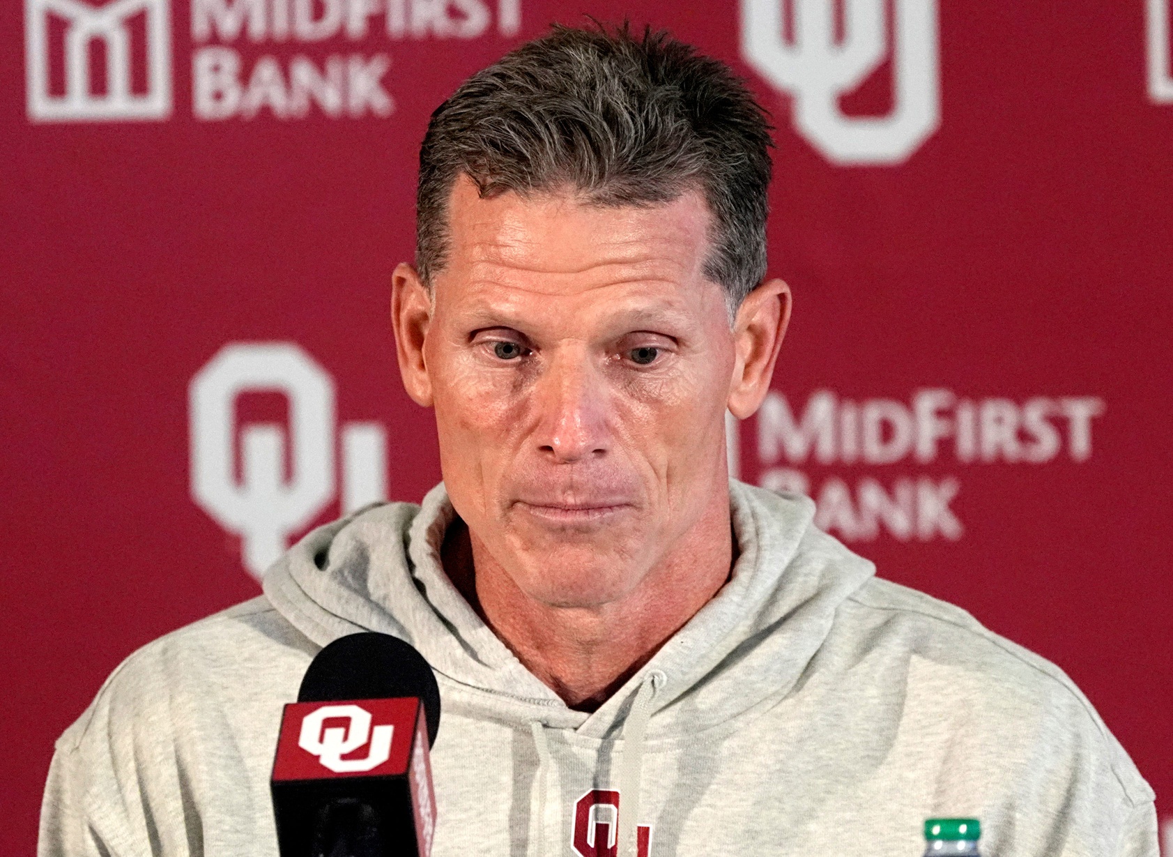 Oklahoma head football coch Brent Venables speaks to the media during the University of Oklahoma Sooners football spring press conference in Norman, Okla., Wednesday, March, 5, 2025.