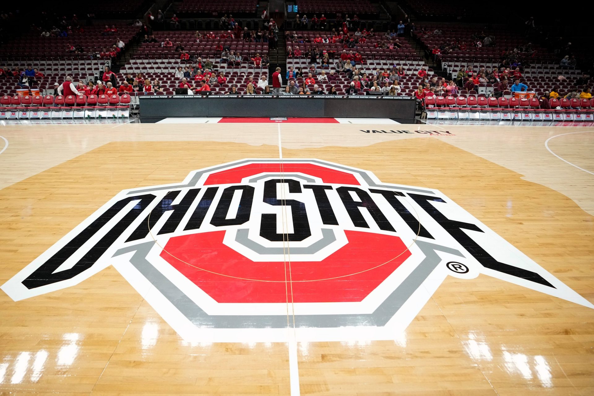 The Ohio State Buckeyes logo at the mid court prior to the NCAA women’s basketball game at Value City Arena. Mandatory Credit: Adam Cairns-The Columbus Dispatch

Basketball Ceb Wbk Minnesota Minnesota At Ohio State